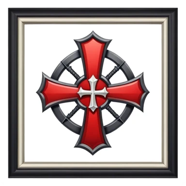 Cruz templaria y símbolo asesino  sticker