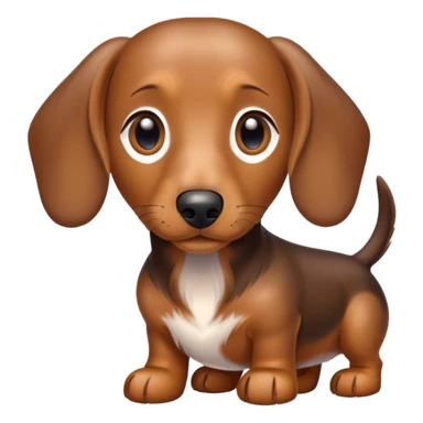 Dapple dachshund mixed with brown and tan sticker