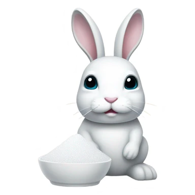 white bunny with salt shaker sticker