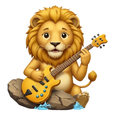 rock player lion sticker