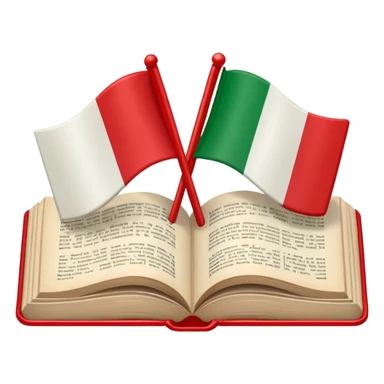 italian austrian flags in a dictionary sticker
