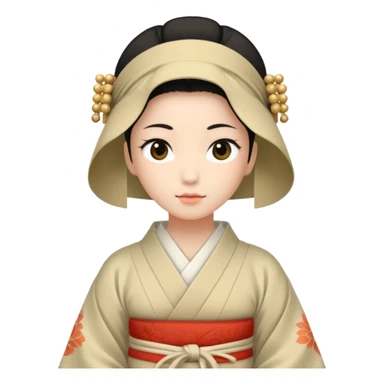 lesbian-scholar-in-the-heian-era wearing Beige sticker