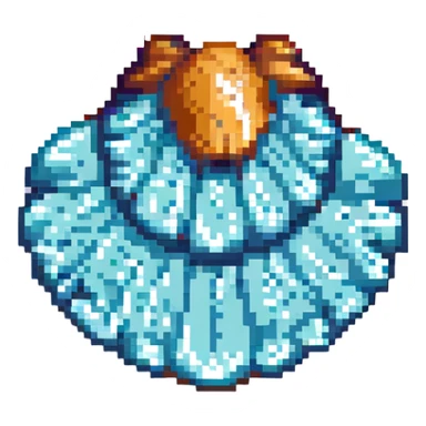 A sea shell in blue pastel colors sticker