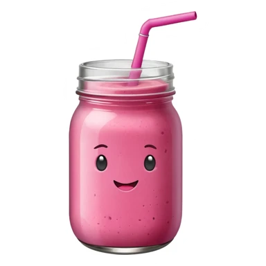 mason jar with dark pink smoothie inside  sticker