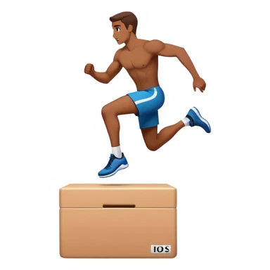 man jump onto plyo-box side-view sticker