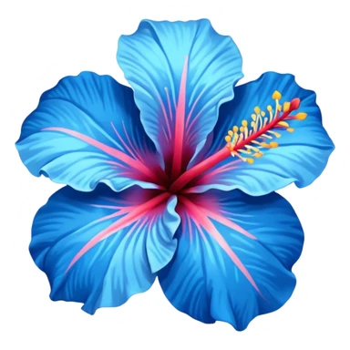 aestetic hawaian flower blue sticker