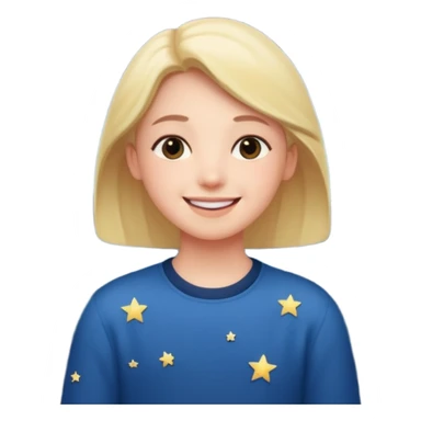 person watching the night sky with friends sticker