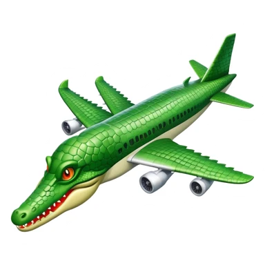 Un avión con cabeza de cocodrilo sticker