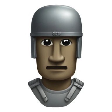 moai with military helmet sticker