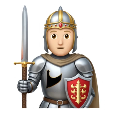 Knight with king Baldwin IV mask sticker