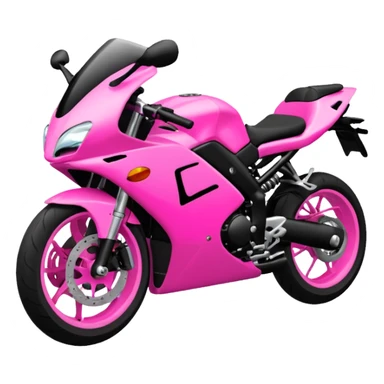 moto sportiva con scritta nera e solo avanti rosa fluorescente  sticker