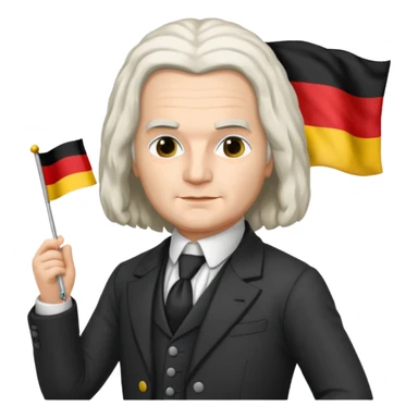 johann sebastian bach german flag sticker