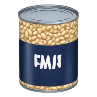 a can of navy beans sticker