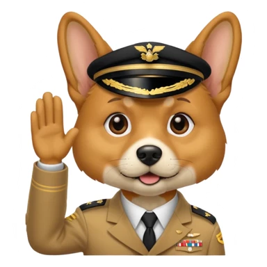 Yes sir salute animal sticker