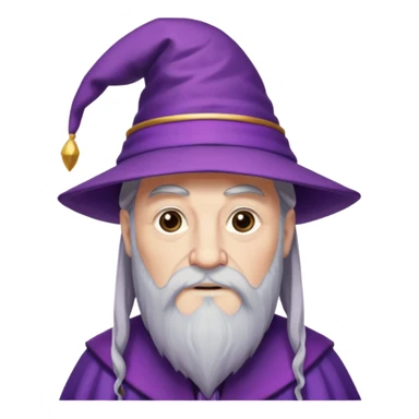 dumbledore wear purple magic hat sticker