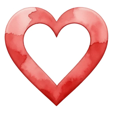 minimalist watercolor heart icon, monochromatic white washes, soft bleeding edges, on textured white paper, serene and emotional, perfect for app icon, transparent background, flat lay --style raw --stylize 150 sticker