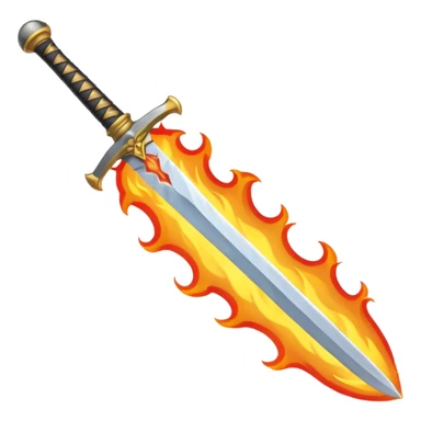 a sword blade on fire emoji sticker