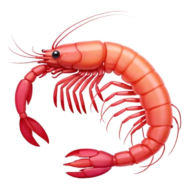 a shrimp with "Envie de crevette" written below sticker