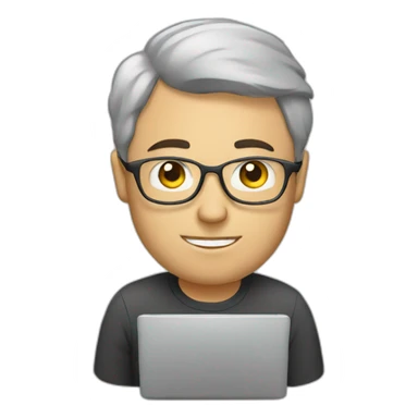 MAN with computer sticker