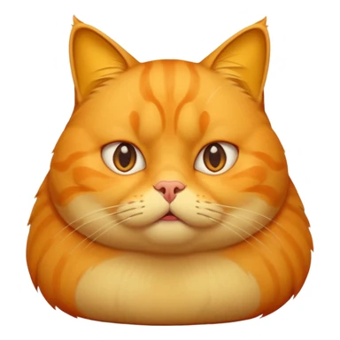fat yellow confused cat sticker