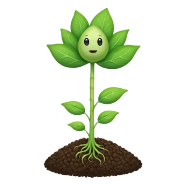Sprout with no face just a sprout from a seed  sticker