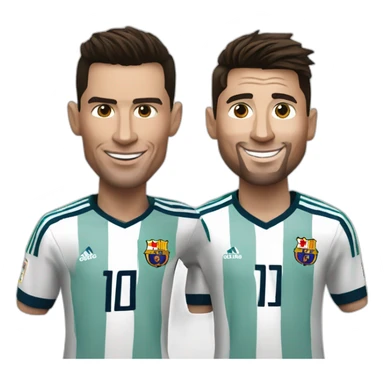 cristiano ronaldo and lionel messi sticker