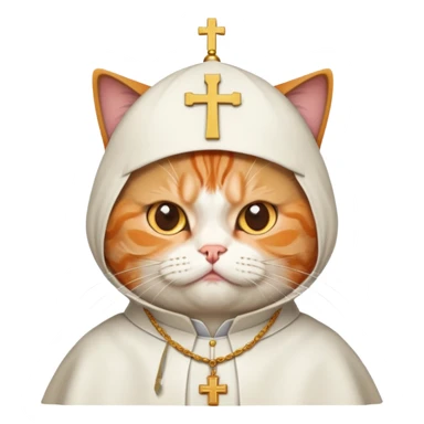 Trump cat with pope clothes sticker