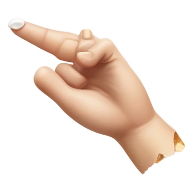 Broken middle finger nail sticker