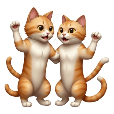 cat fight  sticker
