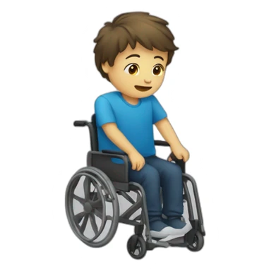 Un enfant handicapé qui pleure sticker