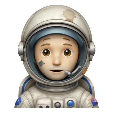 astronaut man with broken helmet sticker