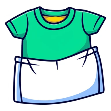 folded clean clothes sticker