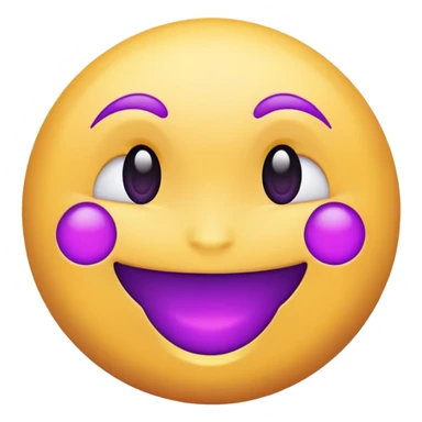 Purple smile face sticker