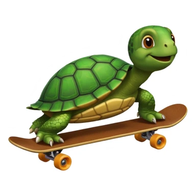 turtle skateboarding sticker