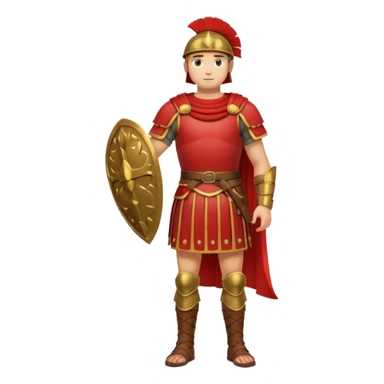 roman soldier without armor,without weapons and shield, just red clothing and fullbody view sticker