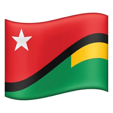 red on top, black in the middle, and green bottom horizontal stripe flag sticker