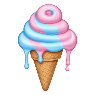 Melted pastel ice cream sticker