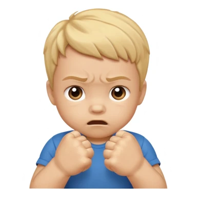 Toddler Squeezing So hard sticker