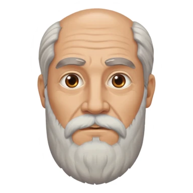 ancient greek with grey beard sticker
