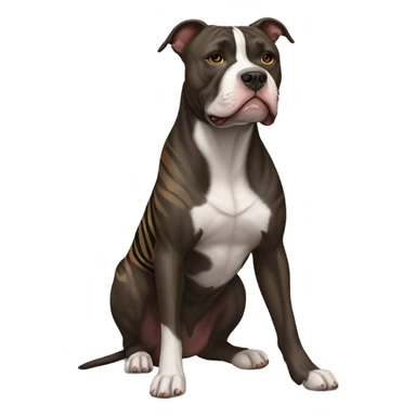 American pitbull terrier dark brindle sticker
