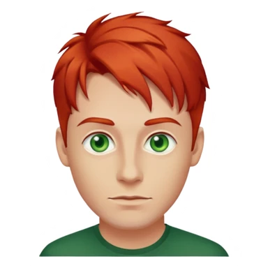 hombre de 30 anos con el pelo pelirrojo y ojos verdes sticker