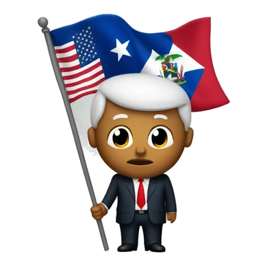 Donald Trump with a Dominican Republic Flag sticker