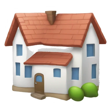 emoji for a page related to home documents. The emoji should include a house icon and a stack of paper or a single document with a visible home symbol on it.  sticker