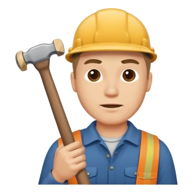 Men with a hammer and a nail sticker