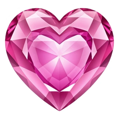 pink crystal heart sticker