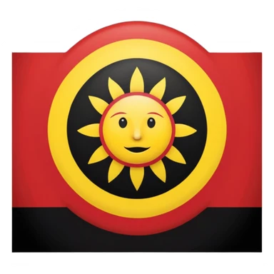 Aboriginal Australians flag without the Union Jack  sticker