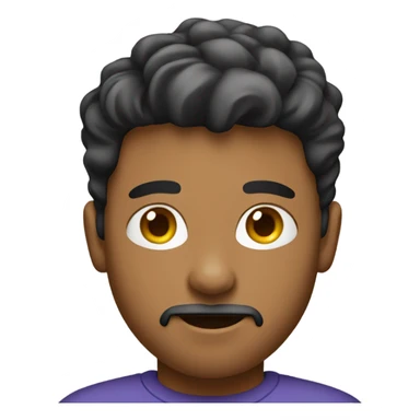 Young mixed man with a goatee wearing a collared t shirt sticker