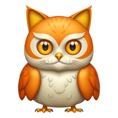 Hazme un gato con cuerpo de búho sticker