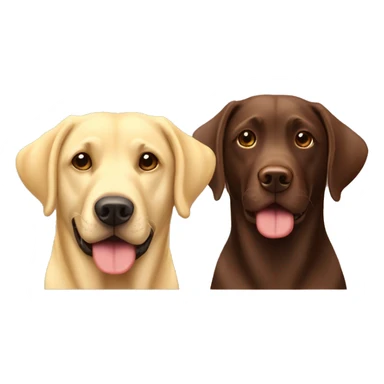 Yellow lab and chocolate lab together sticker
