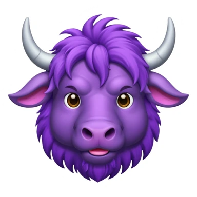 a purple yak Head sticker